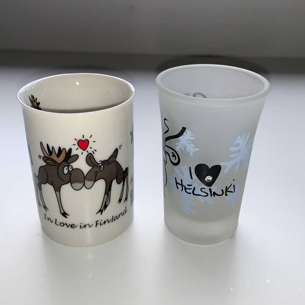 Finland Helsinki shot glasses UNIQUE